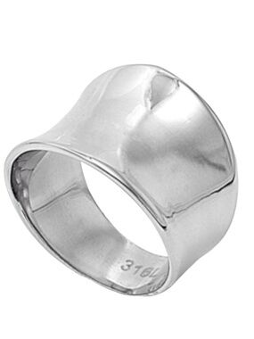 Stainless Steel Cigar Band Ring (NWT) (Size: 5 1/2)